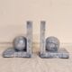 Blue marble bookend. Spain, 1970s.