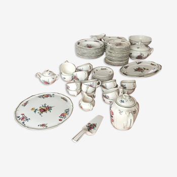 Service 85 pièces vaisselle Villeroy et Boch Vieux Strasbourg décor floral