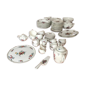 Service 85 pieces crockery Villeroy and Boch Vieux Strasbourg floral decoration
