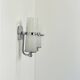 Pair of vintage wall lights, chrome and opaline, France, 1970.
