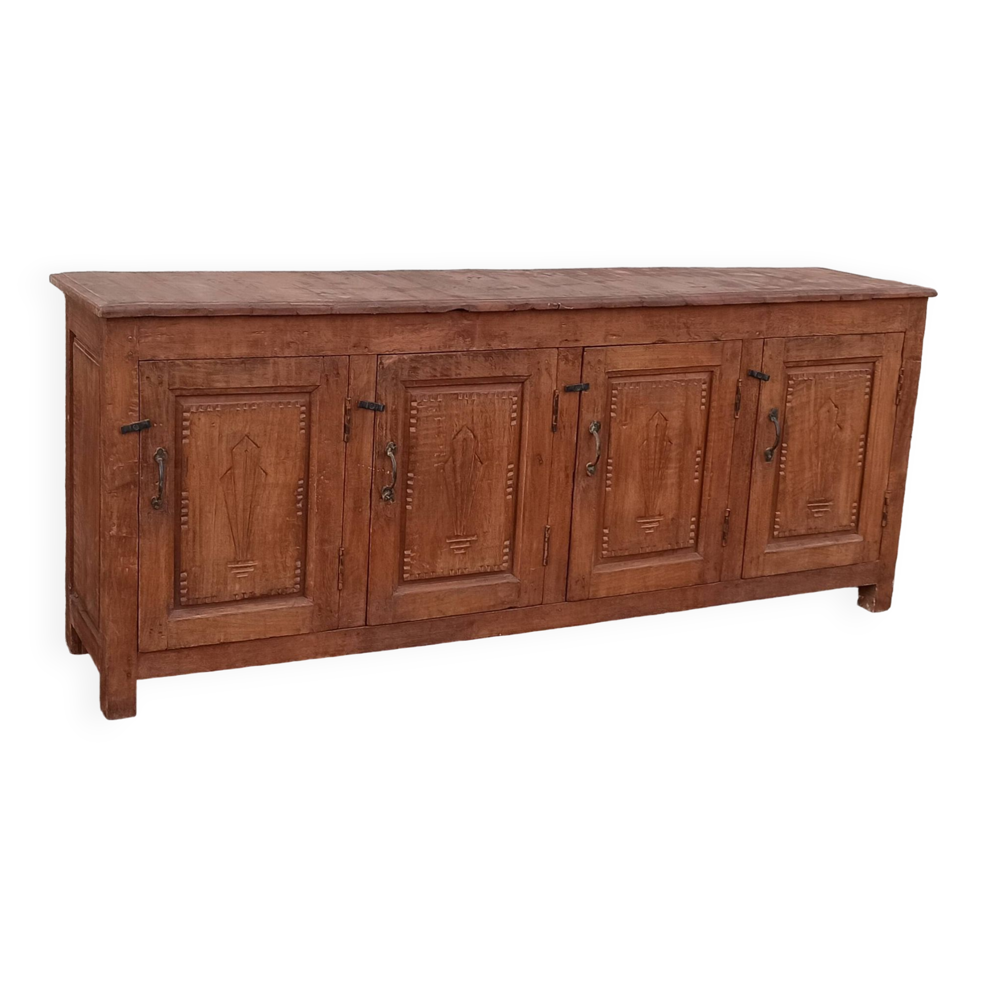 Antique wooden sideboard with 4 doors