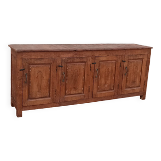 Antique wooden sideboard with 4 doors