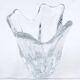 French vase, clear crystal glass, fluid organic shapes