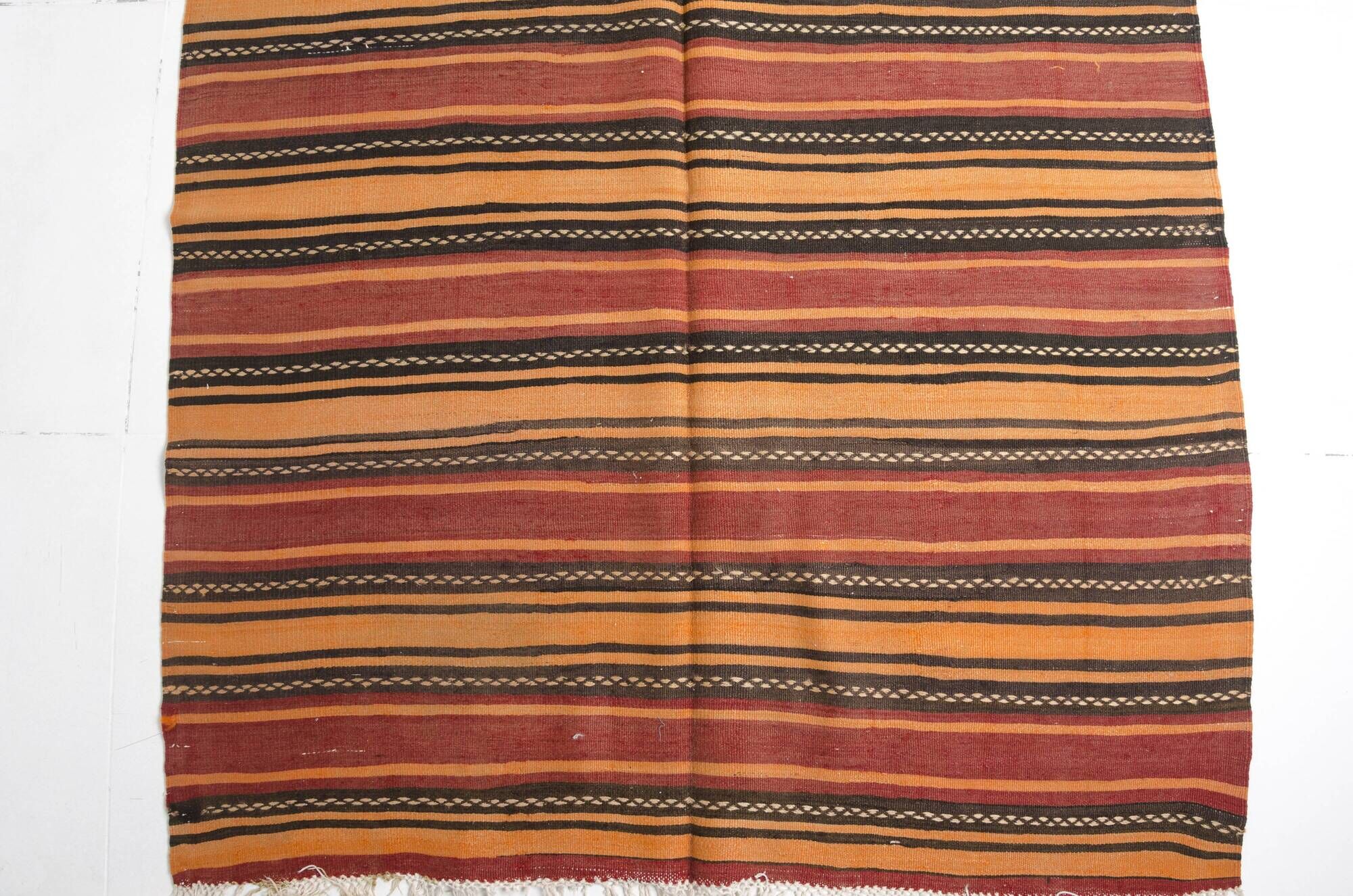 Extra Long Vintage Striped Anatolian Kilim – 337 x 139 cm – sku 134