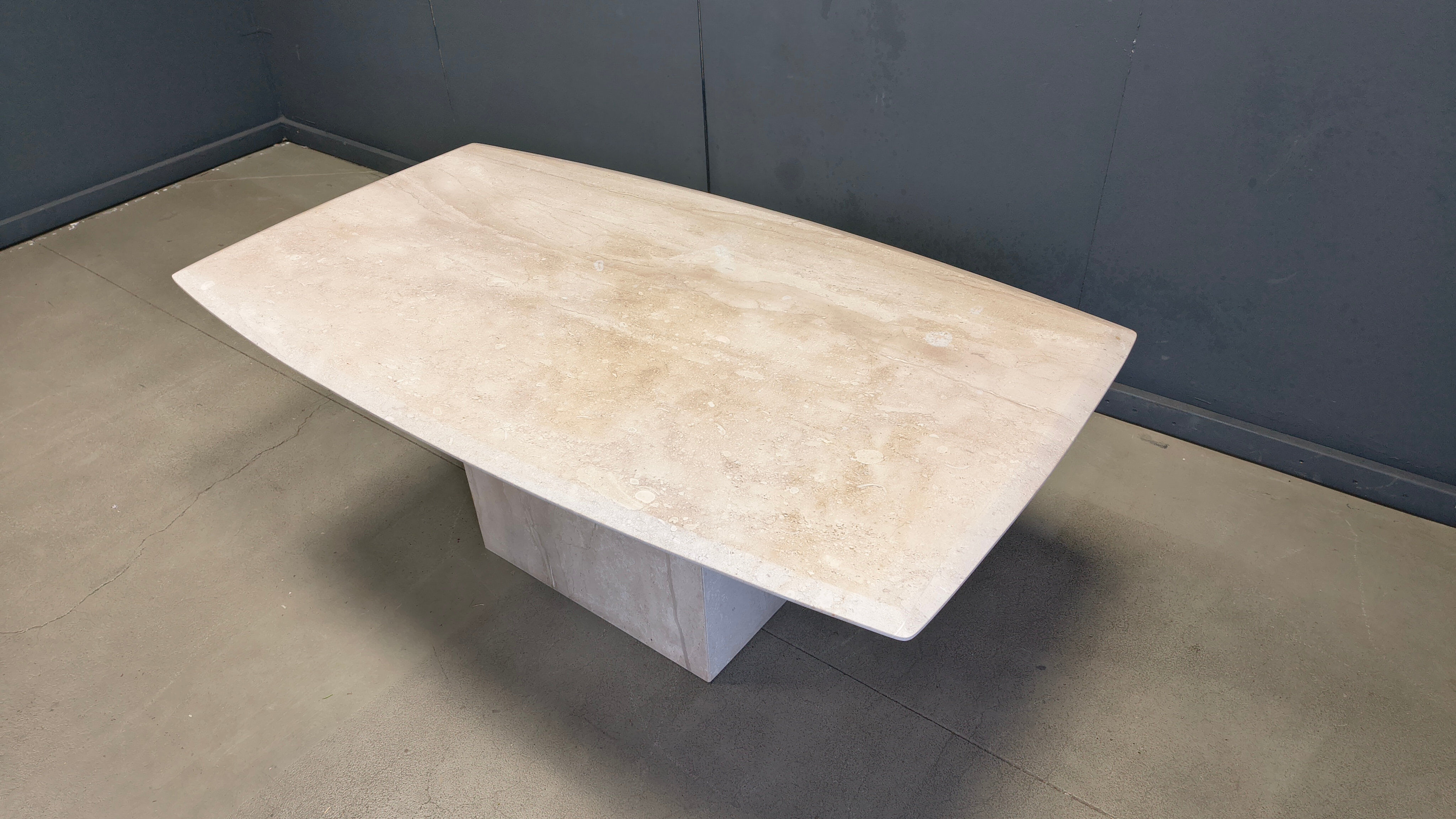 Vintage travertine dining table, 1970s
