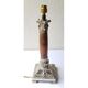 Red marble and metal lamp foot