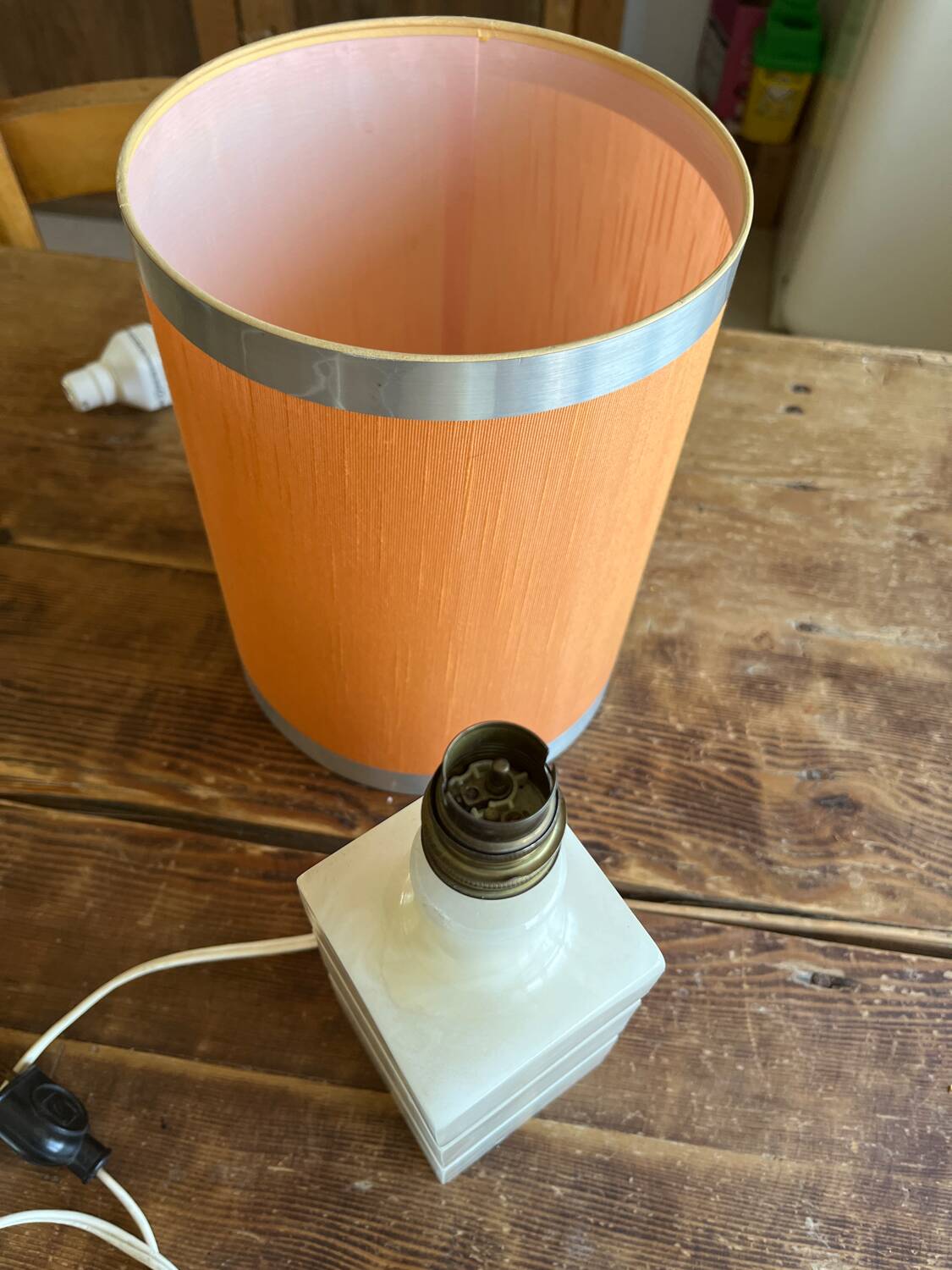 Art Deco marble bedside or living room lamp
