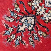 Tapis vintage fait main Tabriz 80 x 126 cm laine rouge vif - 1C1048