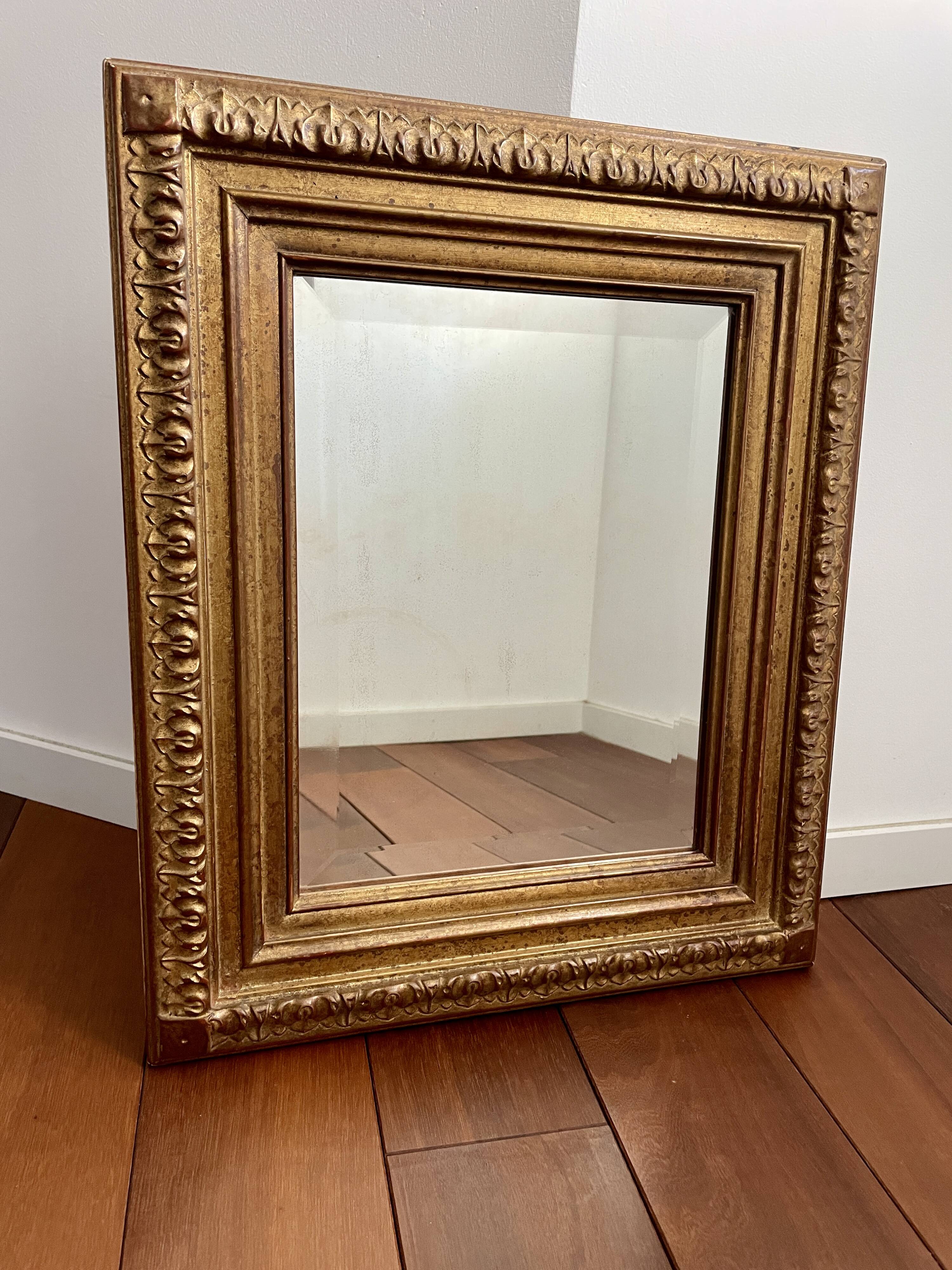 Vintage gold mirror 42 x 50 cm