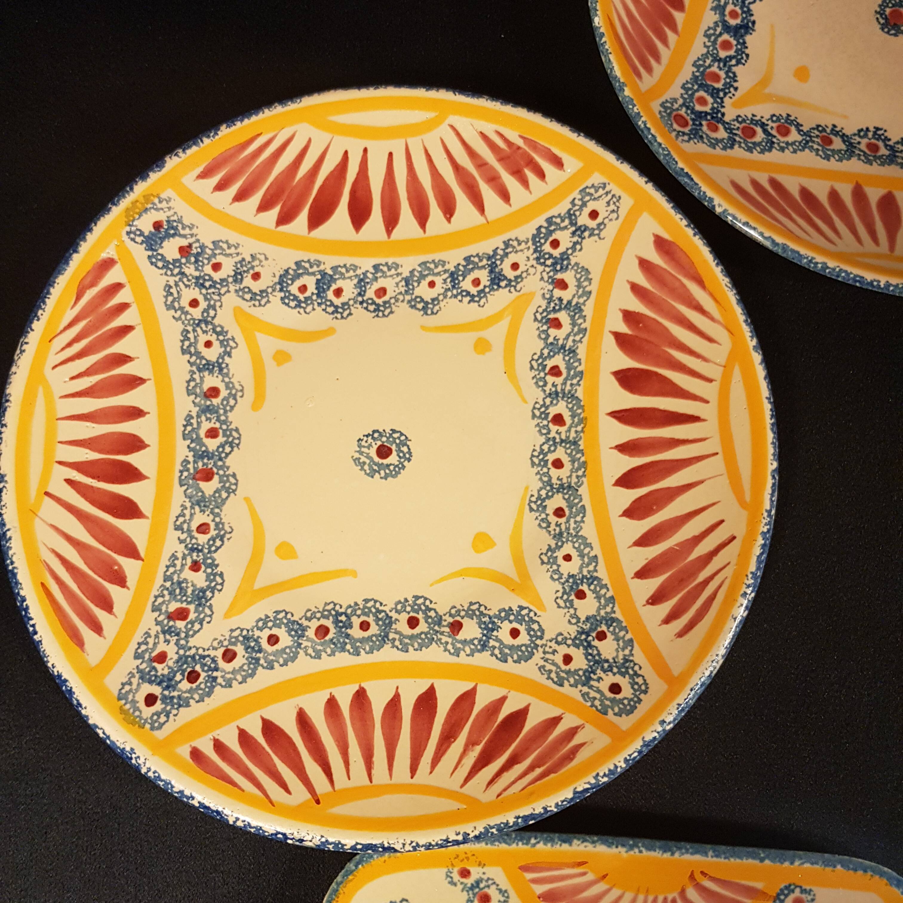 5 Henriot Quimper saucers or plates