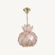 Lotus ceiling lamp in pink mother-of-pearl and brass