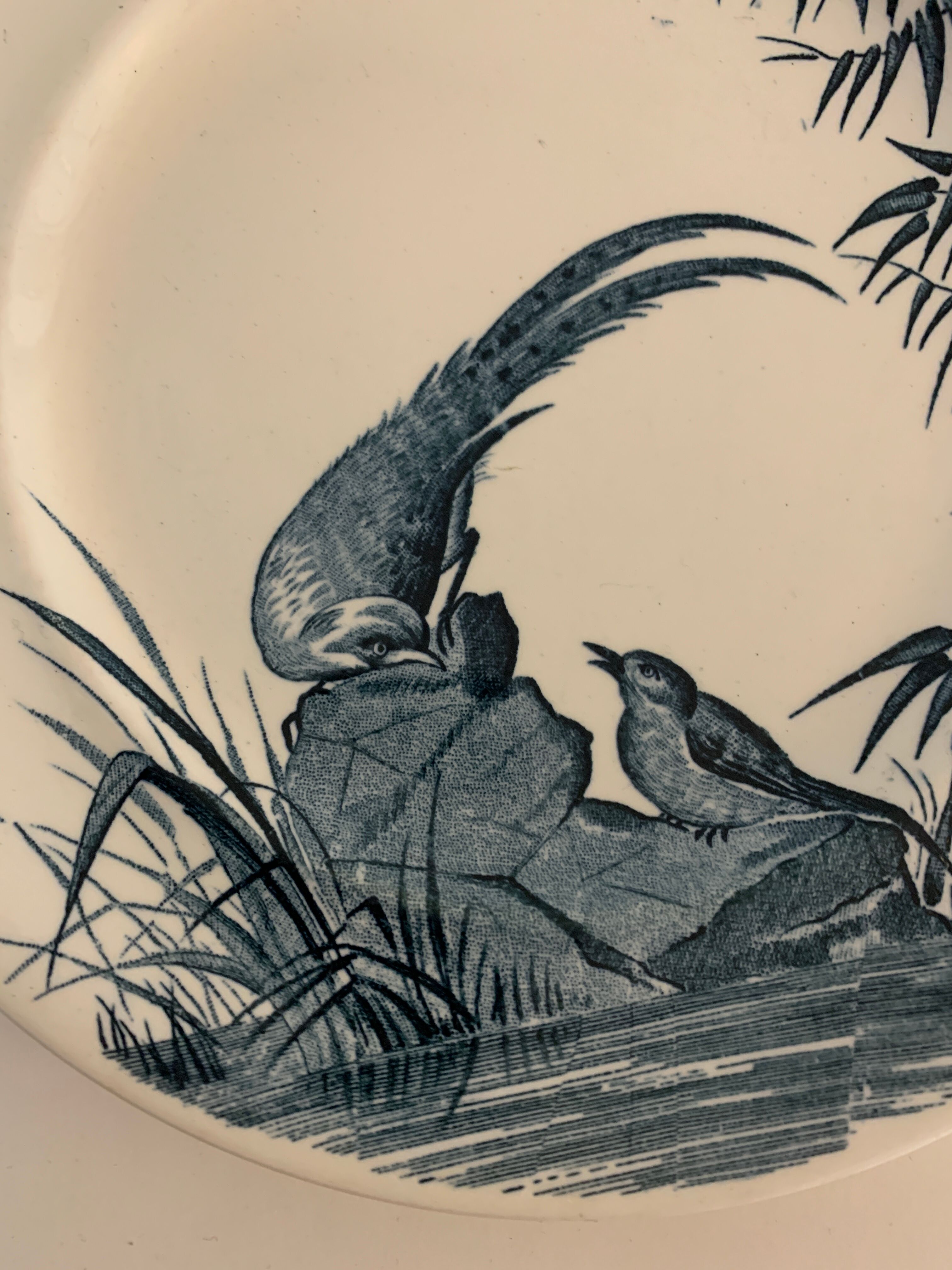 4 Japanese Longwy flat plates