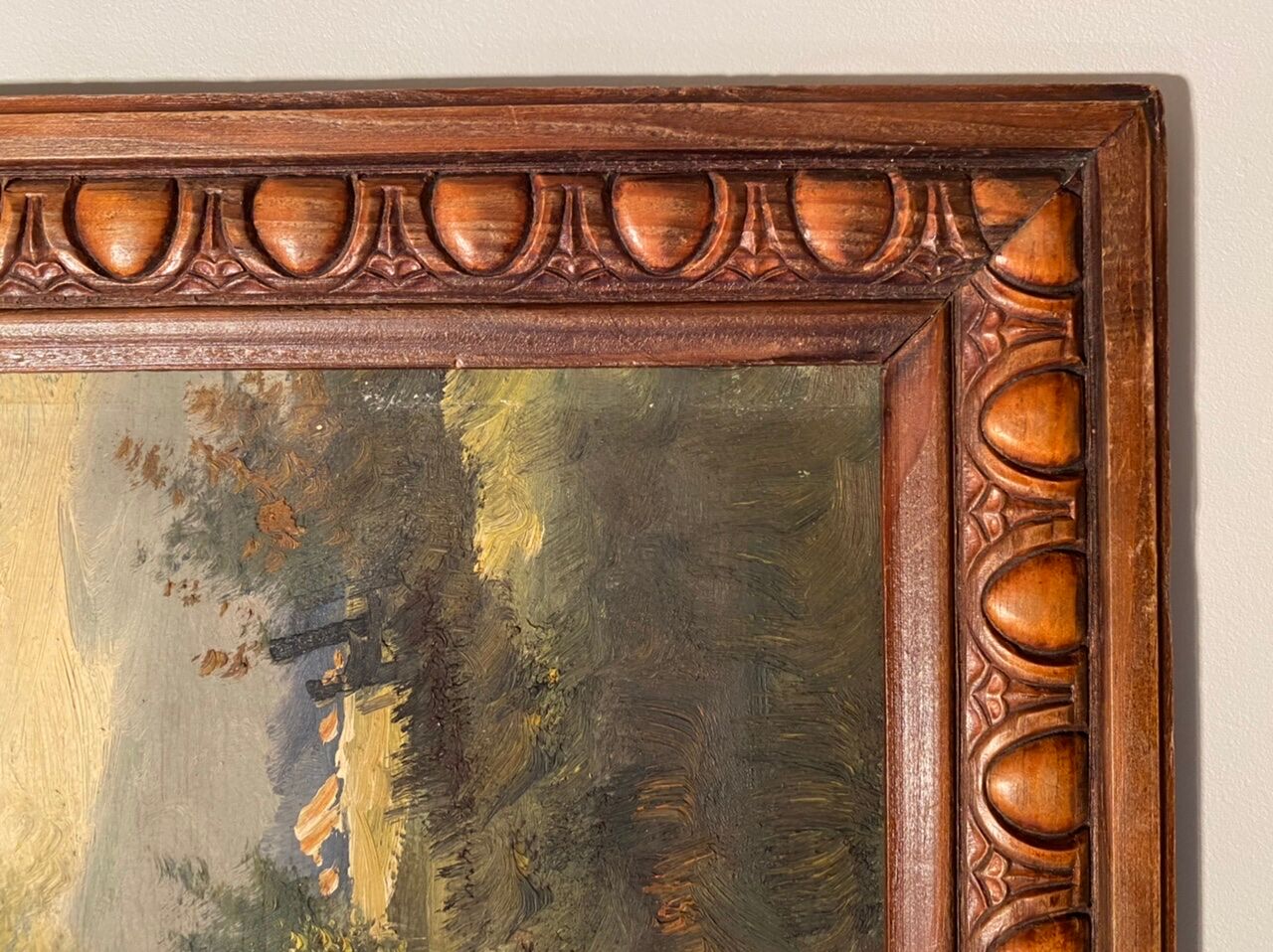 Painting, Landscape, Lyon School, mid-20th century