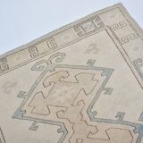 Bohemian hand knotted Oushak rug sku 3484