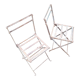 Pair of children's garden chairs, folding, all metal, retro 50s