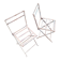 Pair of children's garden chairs, folding, all metal, retro 50s