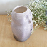 Owl vase in glazed ceramic