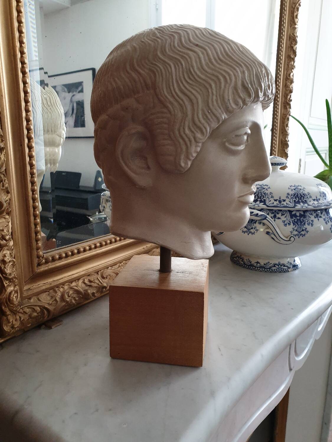Greek bust of a blond Ephebe