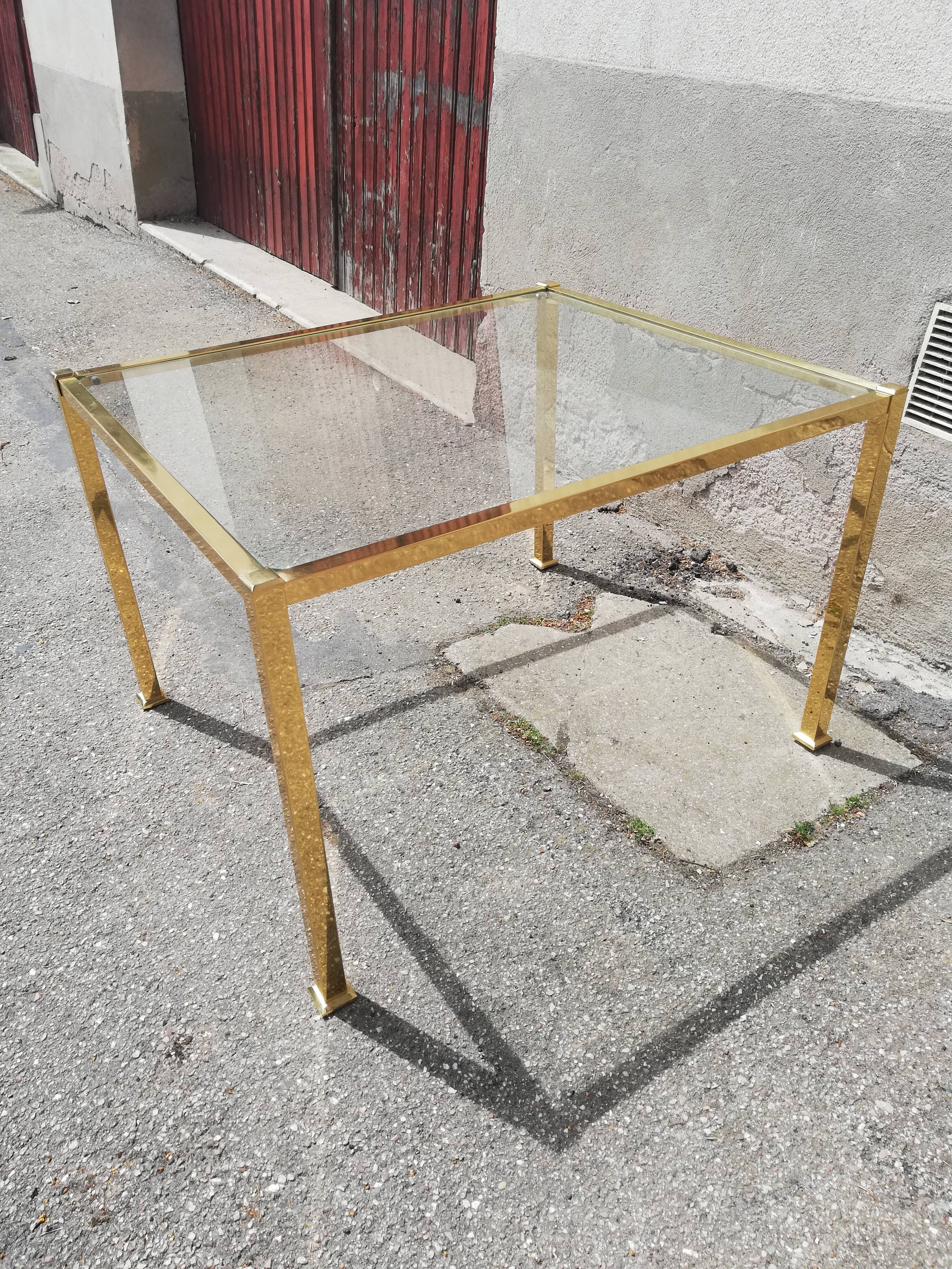 Vintage gold brass coffee table