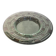 Circular dish signed Daum Nancy in molded glass with frosted geometric decoration, 20th century