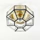 Mid-Century Glass & Iron Flush Mount/Ceiling Light from Limburg, Germany, 1960s