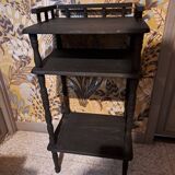 Renovated console in black wood