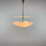 Functionalist/Bauhaus Chrome &Glass Chandelier