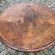 Pedestal table oak screw vintage press