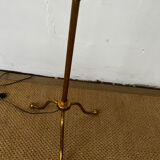 Lampadaire tripode en laiton vintage