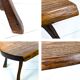 Mid Century Table d'appoint Pouf à fleurs Banc à fleurs Tabouret de chevet Bois massif Brutaliste Vi
