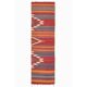 1970s Turkish Oushak Handmade Wool Cotton Orange Kilim Runner 72x252