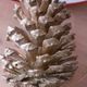 Old bronze pine cone lamp