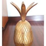 Vide-poche en laiton figurant un ananas