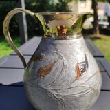 Decorative decanter in solid enamelled brass