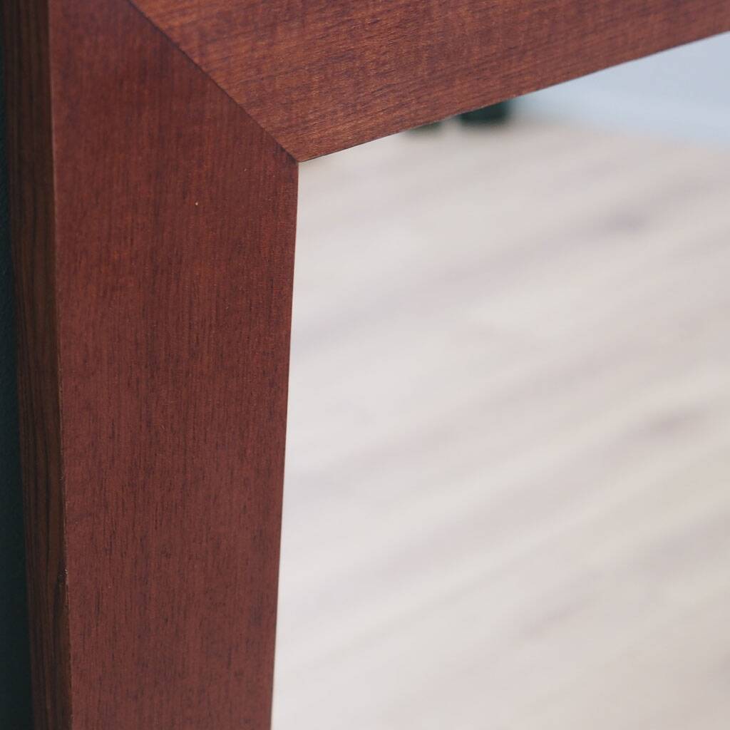 Mirror in mahogany frame, Danish design, 1970s, production: Denmark