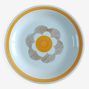 Plat rond fleur orange