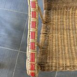 Old wicker armchair