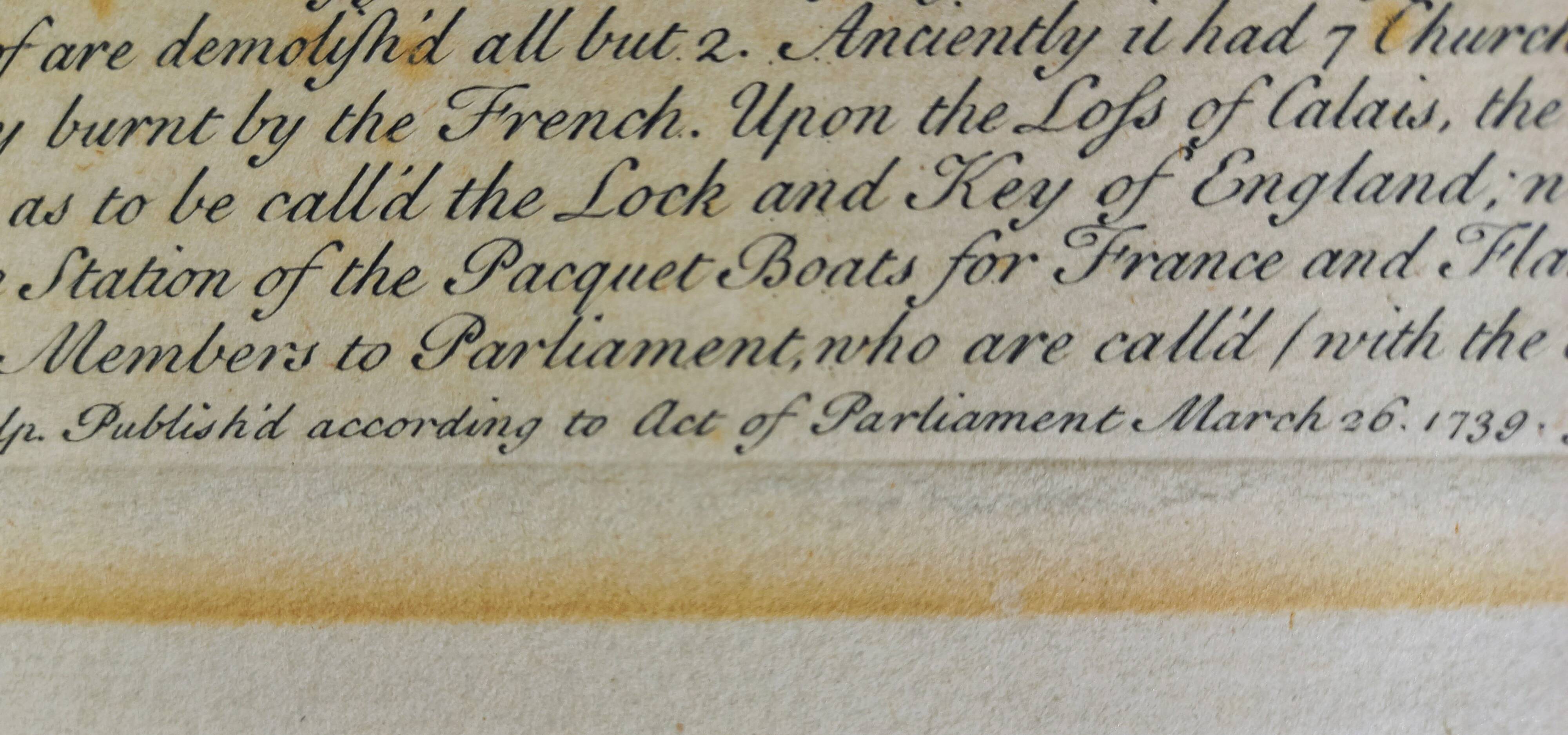 1739 Buck map Dover UK