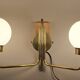 Brass and opaline two-light wall lamp, 1960