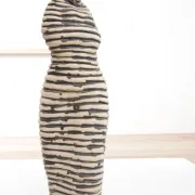 Andrea Dogterom ceramic sculpture women in stripes