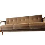 Canapé vintage en bois / canapé-lit / canapé