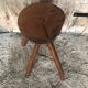 Tabouret Sellette Bois Brut + Assise Rondin Vintage