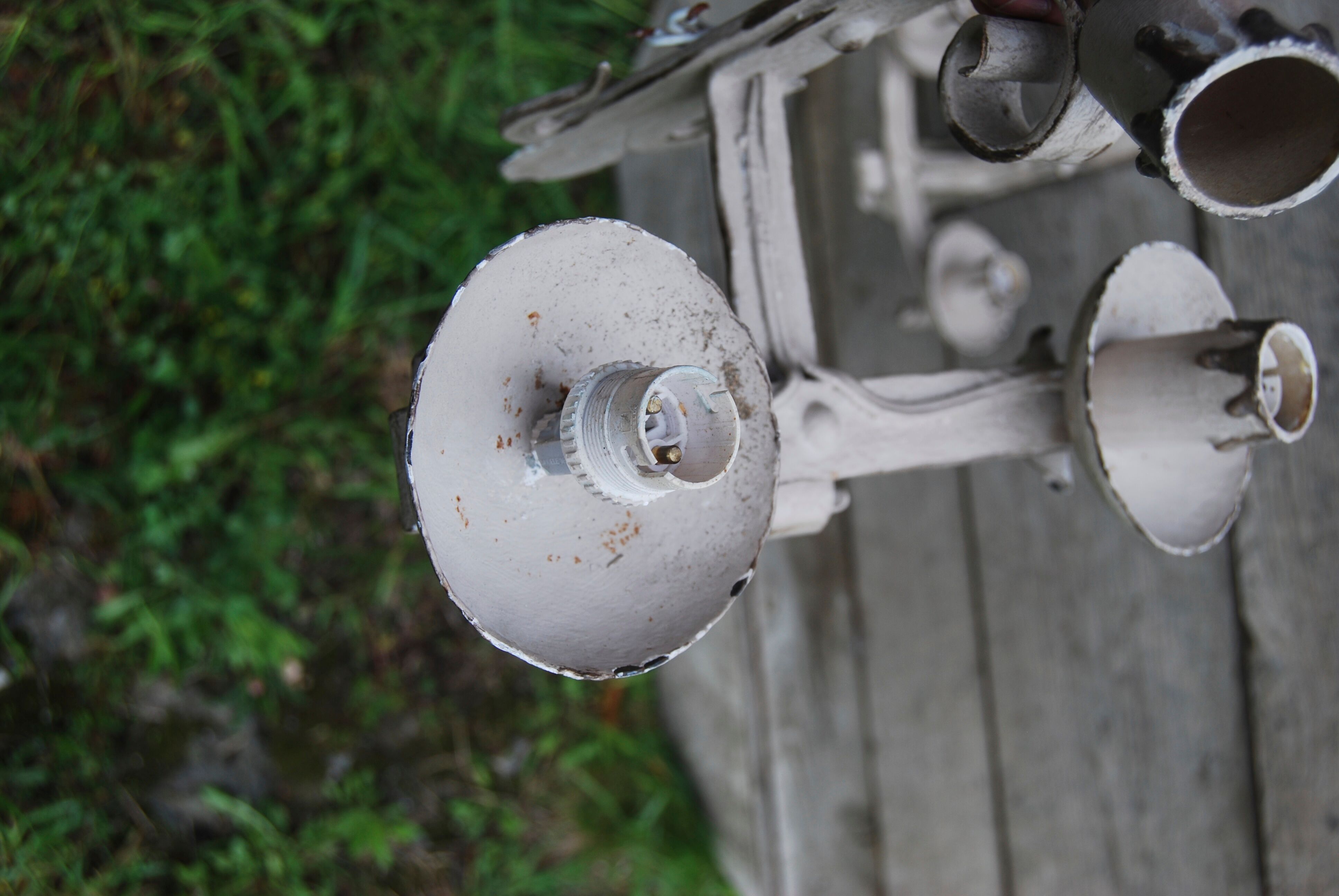 Pair of wrought-iron wall sconces