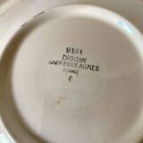 Set of round Digoin serving dishes