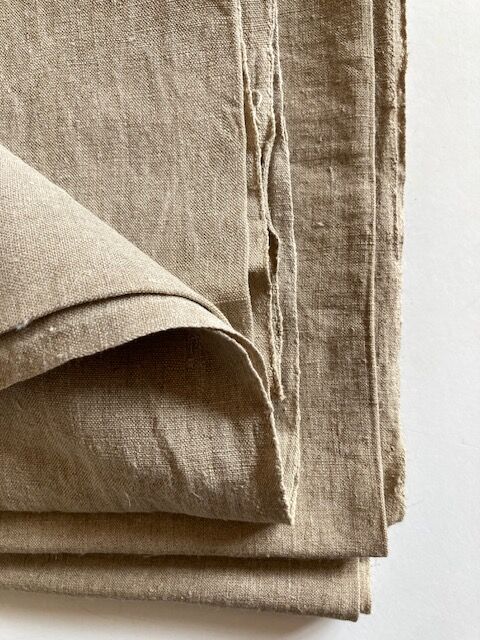 Pair of cloths in raw linen bise fabric XXL