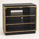 Vintage black and gold hi-fi/TV unit – 1970s–80s
