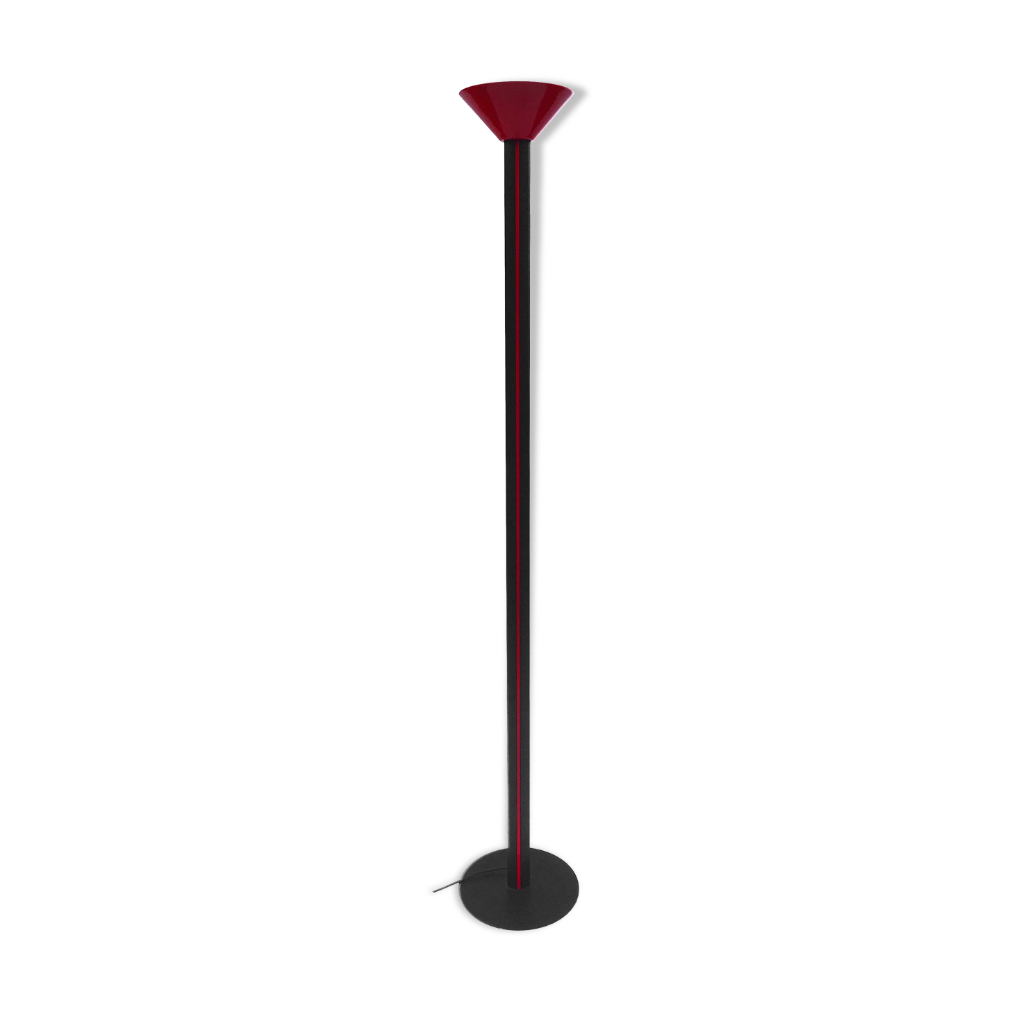 Red black floor lamp uplighter