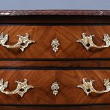Small marquetry chest of drawers, Louis XV style – mid 19th century