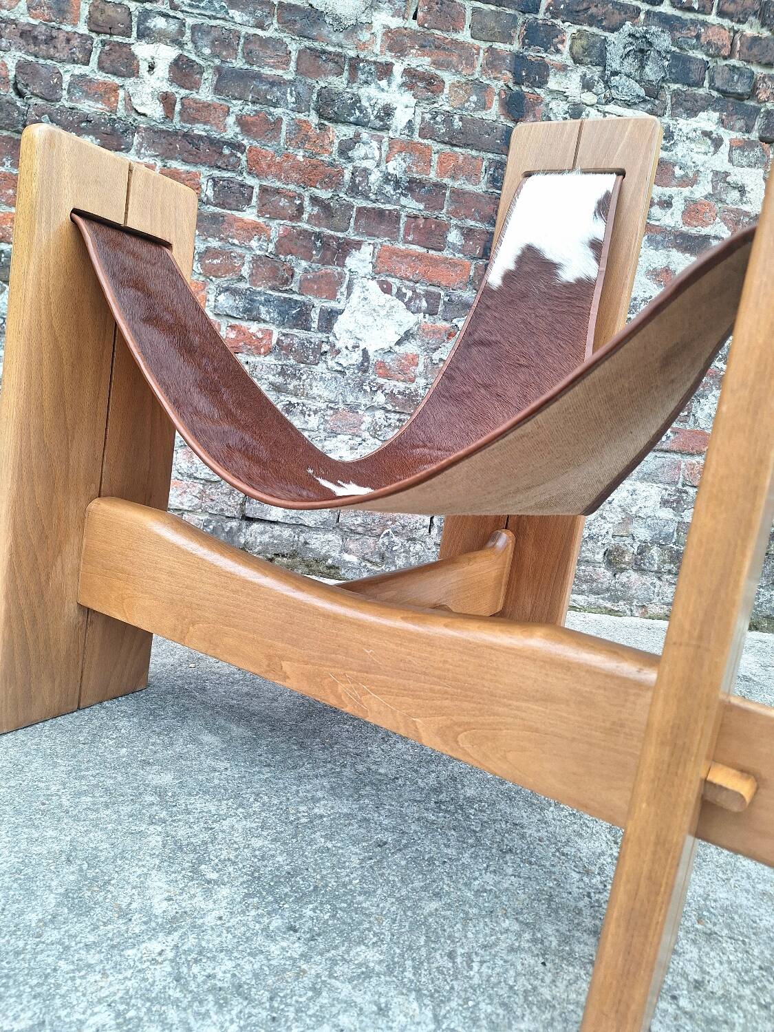 Vintage tripod armchair, designer seat