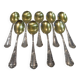 9 pelles à glace métal argenté orfèvre Christofle vieux marly 12,4cm